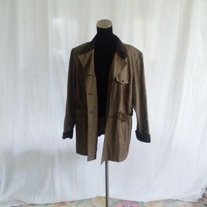 Foggy Day Collection | Vintage Woman's Perceptions Brown Houndstooth Coat